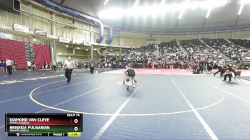 Girls 135 lbs Champ. Round 2 - Diamond Van Cleve, Othello (Girls) vs Briseida Pulgarian, Wapato (Girls)