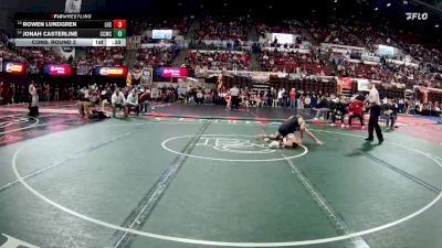 A - 118 lbs Cons. Round 3 - Rowen Lundgren, Lockwood (Billings) vs Jonah Casterline, Custer Co. (Miles City)