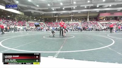 43 lbs Cons. Round 4 - Louden Sharp, Fort Scott vs Zion Allen, Team Of Hard Knox