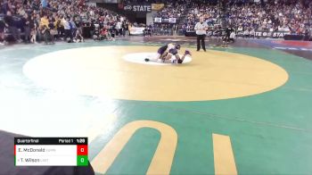 4A 120 lbs Quarterfinal - Trevor Wilson, Lake Stevens vs Elias McDonald, Sumner