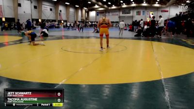 133 lbs Cons. Round 2 - Tacoma Augustine, Fort Hays State vs Jett Schwartz, Fort Hays State