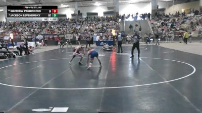 A 126 lbs Champ. Round 1 - Jackson Levendusky, Montgomery Central High School vs Matthew Pennington, Eagleville High School