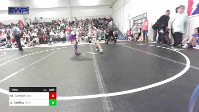 75 lbs Rr Rnd 3 - Madalynn Turman, Vian Wrestling Club vs Jessie Bentley, Brushy Wrestling Club