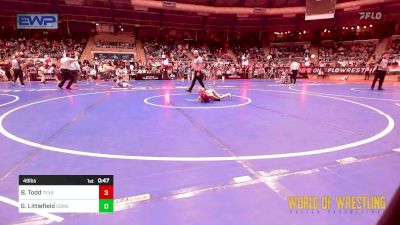 49 lbs Round Of 32 - Baron Todd, Texas Elite vs Gauge Littlefield, Coweta Tiger Wrestling