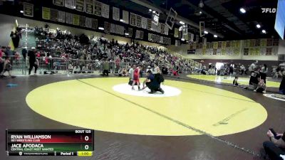 55 lbs Round 2 - Ryan Williamson, 951 Wrestling Club vs Jace Apodaca, Central Coast Most Wanted