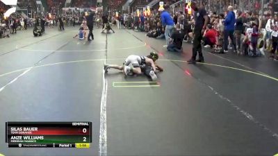 69 lbs Semifinal - Silas Bauer, Team Donahoe vs Anze Williams, Meridian Maniacs