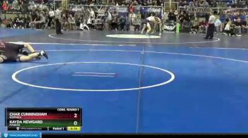 135 lbs Cons. Round 1 - Kayda Newgard, Mandan vs Char Cunningham, Bismarck