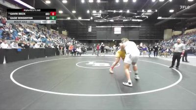 285 lbs Cons. Round 2 - Gage Wingerter, Spring Hill HS vs Gavin Beck, Arkansas City