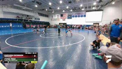 40-41 lbs Round 1 - KaizLeigh Dickinson, Douglas WC vs Pyper Price, Camel Kids Wrestling