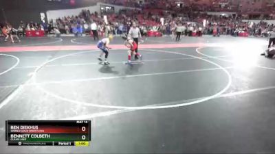 110 lbs Semifinal - Ben Diekhus, World Gold Wrestling vs Bennett Colbeth, Clear Lake