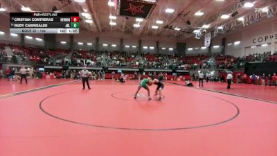 132 lbs Champ. Round 1 - Cristian Contreras, Lewisville Hebron vs Rudy Carrisales, Arlington