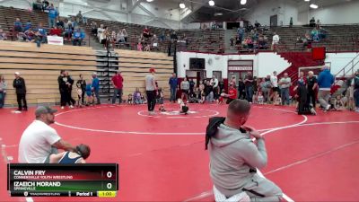 38-39 lbs Round 1 - Calvin Fry, Connersville Youth Wrestling vs Izaeich Morand, Springville