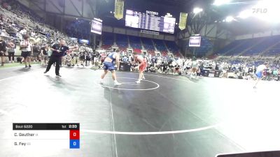 285 lbs Rnd Of 32 - Cameron Geuther, Iowa vs Grady Fey, South Dakota