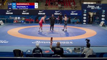 92 kg Qualif. - Elijah Diakomihalis, United States vs Farhad Suleymanli, Azerbaijan