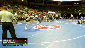 140 Class 2 lbs Cons. Round 1 - Addison Brant, Central (St. Joseph) vs Caroline Owens, Seckman