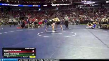 3 lbs Quarterfinal - Hunter Blomgren, Norwalk vs Layne McDonald, Waverly-Shell Rock