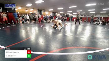 106 lbs Round Of 16 - Jaxon Hernandez, Ponca City Wildcat Wrestling vs Hudson Glover, Team Tulsa Wrestling Club