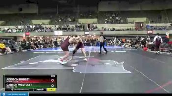 220 lbs Finals (8 Team) - Carson Westcott, Holmen vs Addison Honsey, Dover Eyota