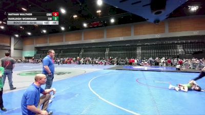 53-58 lbs Round 1 - Harleigh Workman, Fallon Outlaws WC vs Nathan Walther, Carson Bulldog Wrestling Club