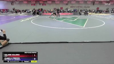 110 lbs 3rd Place Match - Valarie Solorio, Iowa vs Izabella Frezzo, New Jersey City University