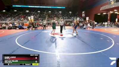 3A-220 lbs Cons. Round 3 - Gabe Lopez, Douglas vs Deylin Miller, Green River