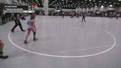 93 lbs Cons. Sub-quarters - Ryland Kehoe, King Select Wrestling vs Brooks Halverson, RT Elite Wrestling