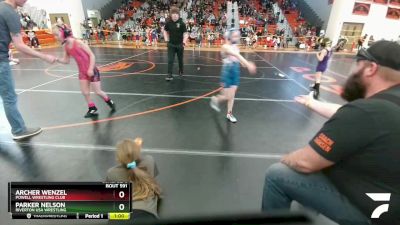 77 lbs Cons. Semi - Archer Wenzel, Powell Wrestling Club vs Parker Nelson, Riverton USA Wrestling