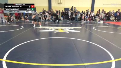 Round 1 - Grayson Kraft, North East Iowa Wrestling Club vs Caleb Bergstrom, Mahnomen/Waubun Thunderbirds