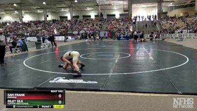 A 150 lbs Quarterfinal - Riley Silk, Clinton High School vs Sam Frank, Fairview