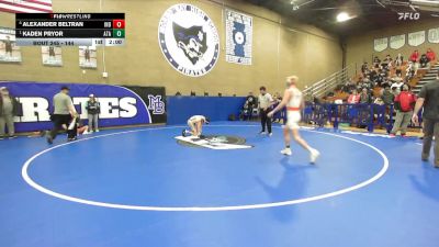 144 lbs Quarterfinal - Kaden Pryor, Atascadero vs Alexander Beltran, Independence