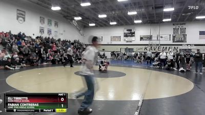 110 lbs 1st Place Match - Fabian Contreras, Lone Star Middle School vs Eli Tibbetts, Kuna Middle School