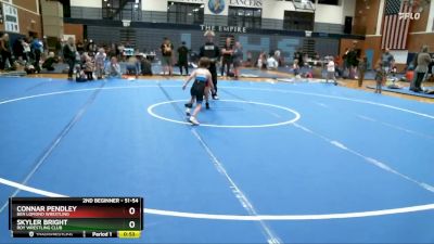 51-54 lbs Round 2 - Connar Pendley, Ben Lomond Wrestling vs Skyler Bright, Roy Wrestling Club