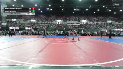 123 lbs Cons. Round 2 - Titus Rivers, Bearcats Wrestling Club Helena vs Braxton Marcotte, Casper Wrestling Club