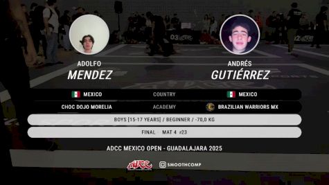 Adolfo Mendez vs Andrés Gutiérrez 2025 ADCC Guadalajara Open