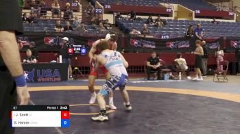 67 lbs Cons. Round 6 - Justus Scott, Army (WCAP) vs Gunnar Hamre, Combat W.C. School Of Wrestling
