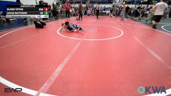 46 lbs Quarterfinal - Oliver Tipton, Wyandotte Youth Wrestling vs Lucas Matthews, Tiger Trained Wrestling