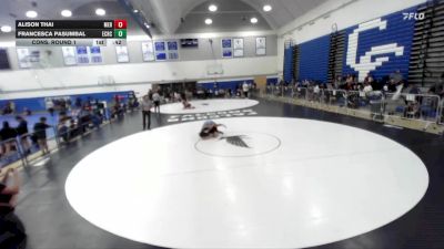 130 lbs Cons. Round 1 - Alison Thai, Mercenary vs Francesca Pasumbal, El Camino Real Charter