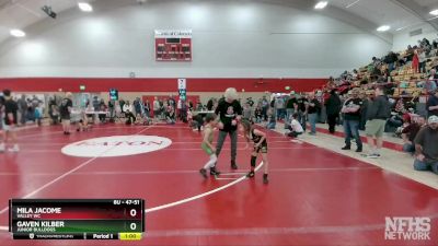 47-51 lbs Round 5 - Mila Jacome, Valley WC vs Gaven Kilber, Junior Bulldogs