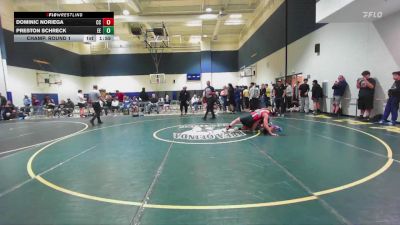 128 lbs Champ. Round 1 - Dominic Noriega, Centennial Corona vs Preston Schreck, Eastvale Elite