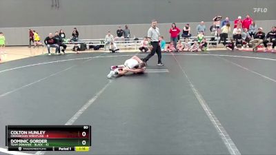 80 lbs Round 2 (6 Team) - Dominic Gorder, Team Donahoe - Black vs Colton Hunley, Crossroads Wrestling