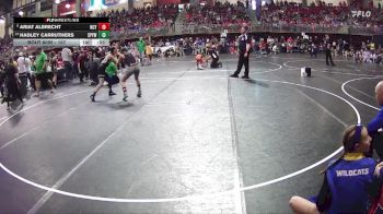 107 lbs Quarterfinal - Ariat Albrecht, NCYAC vs Hadley Carruthers, St Paul Youth Wrestling