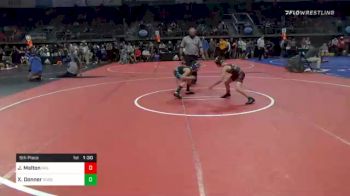 76 lbs 5th Place - Jayden Melton, Irish Outlaws vs Xzephren Donner, Russell Wrestling Club