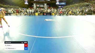 138 lbs Rnd Of 64 - Ryan Rider, IA vs Chancellor Mathews, CO