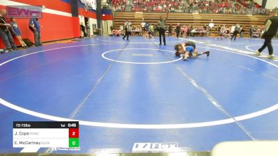 70-73 lbs Rr Rnd 2 - Jaxon Cope, Hilldale Youth Wrestling Club vs Easton McCartney, Glenpool Warriors