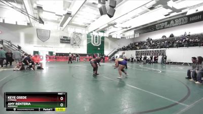 235 lbs Semifinal - Keye Osede, Cypress vs Amy Renteria, Norwalk