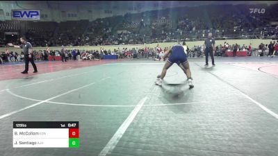 128 lbs Consi Of 16 #1 - Brooks McCollom, Edmond North vs Jonas Santiago, Altus JH