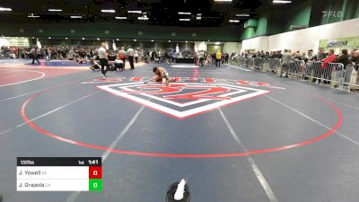 132 lbs Round Of 32 - Jake Yowell, VA vs Jesse Grajeda, CA