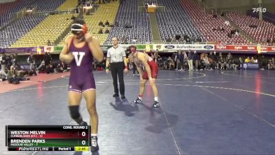 165 lbs 2nd Wrestleback (16 Team) - Brenden Parks, Missouri Valley vs Weston Melvin, Cumberlands (Ky.)