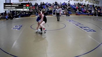 124 lbs Champ. Round 2 - Arianna Gonzalez, New Castle Jr-Sr Hs vs Carmen Bires, Burrell Hs