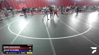 170 lbs Quarterfinal - Ryder Zdanczewicz, WI vs Roman Villalobos, IL